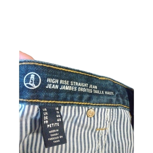 Land's End High Rise Straight Petite Jeans Sits at Waist Relaxed Fit Sz. 16P NWT - Picture 12 of 16